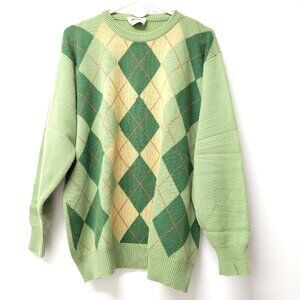 Hugo Boss Mens Cashmere Crew Neck Long Sleeve Argyle Sweater Eu Size 50